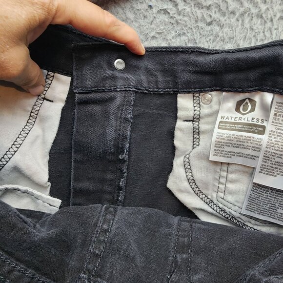 Levi's Jeans Mens 34x32 510 Black Skinny Stretch Mid Rise Cotton Blend - Picture 10 of 13